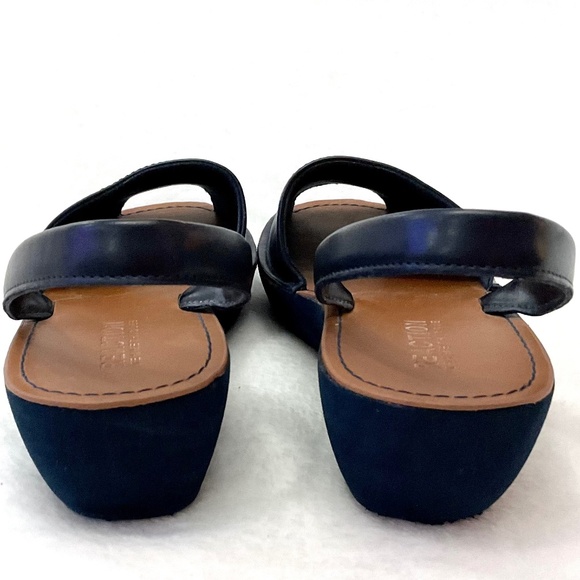 Navy Kenneth Cole REACTION Open Toe Comfort Slingback Platform Sandal sz 7 - Picture 10 of 13